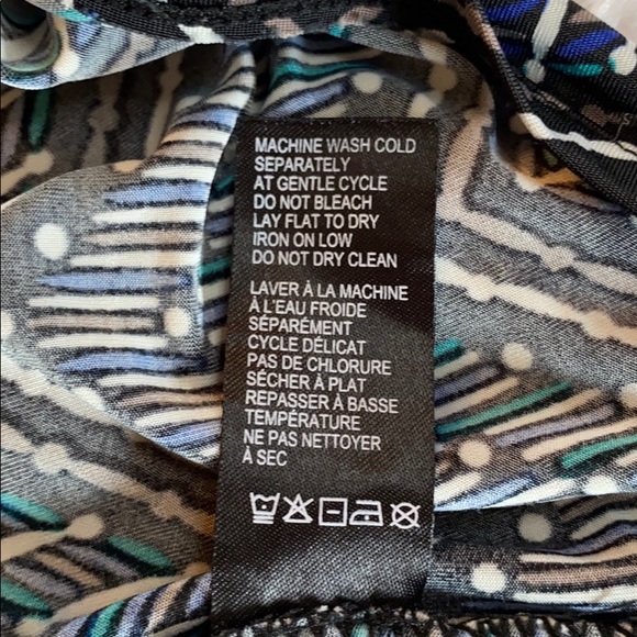 Dex Faux Wrap Black Multi Dress size 2X - Picture 8 of 9